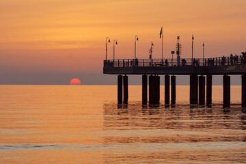 Wall Mural - pier in the sunset