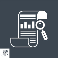 Wall Mural - seo report related vector glyph icon. isolated on black background. vector illustration.
