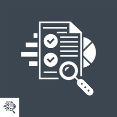 Wall Mural - seo audit related vector glyph icon. isolated on black background. vector illustration.