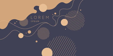 Wall Mural - poster with dynamic waves. vector illustration in minimal style. abstract background.