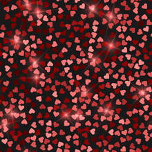 Glitter Seamless Texture. Actual Red Particles. En