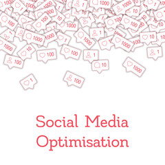 Social media icons. Social media optimisation conc