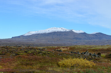 View of Thingvellir national park in Iceland