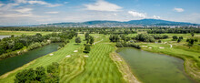 Aerial View Of Golf Course In Zagreb, Croatia.