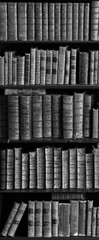 Wall Mural - old books on wooden shelf