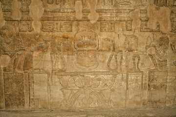 Poster - Egyptian hieroglyphs from Temple of Hathor at Dendera Temple, Luxor (Egypt)