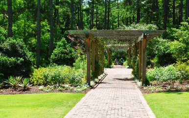 entrance of cape fear botanical garden, fayetteville, north carolina, usa