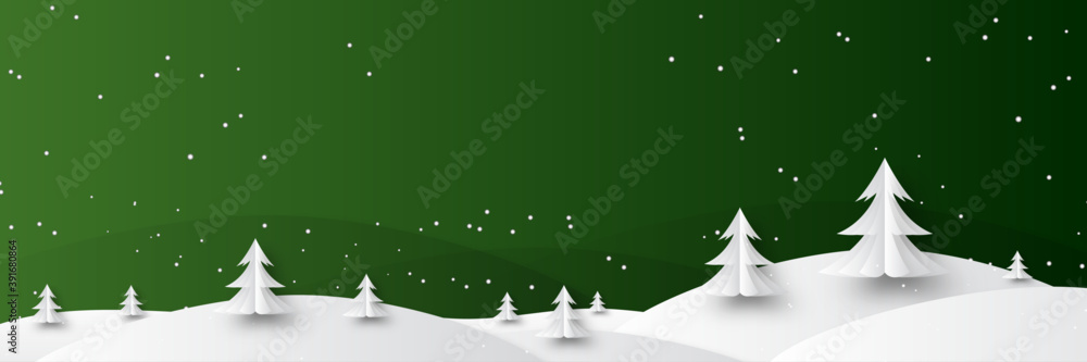Beautiful christmas banner with text space Stock Vector | Adobe Stock