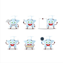 Poster - Cartoon character of blue star with various chef emoticons