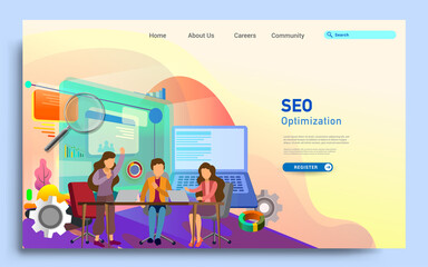 Wall Mural - design web templates for teamwork concept, business strategy, analytics and idea. modern vector illu