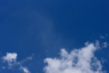 Blue sky and clouds with copy space