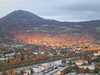 Mesmerizing shot of beautiful cityscape, fall Salzburg, Austria.