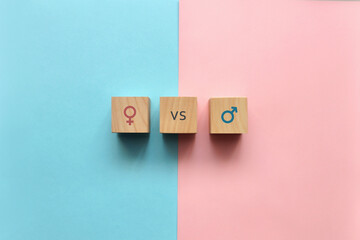 Not equality between a man and a woman. Women vs men