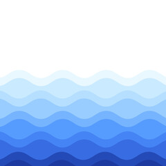  Water waves isolated on white background. For poster, placard, backdrop and surface. Useful for banner and wallpaper. Water wave vector background