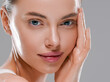 © Utkamandarinka - Beautiful woman face with healthy clean slon spa concept cosmetic skin care