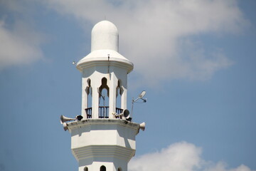 tower where the call to prayer in the mosque