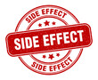 © Aquir - side effect stamp. side effect label. round grunge sign