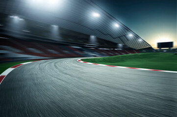 Wall Mural - Motion Speed racing track