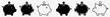 Piggy Bank Icon Set | Piggy-Bank Vector Illustration Logo | Piggybank Icons Isolated Collection