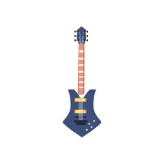 Poster - guitar electric instrument flat style icon vector design