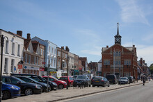 Views Of The High Street And Town Hall In Thame, Oxfordshire, UK