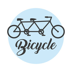 banner of tandem bicycle transport