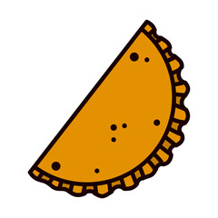 Sticker - patty icon image, line and fill style