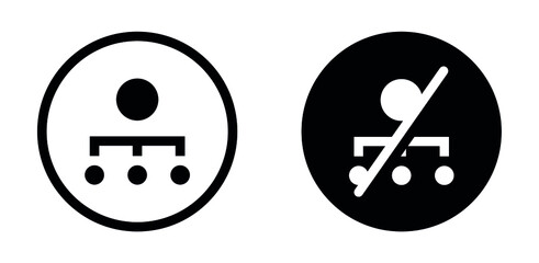 Leinwandbilder - connect and disconnect icons / Connection disconnected icon / error icon / no signal icon 