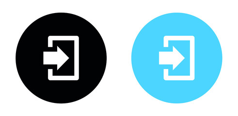 Fototapete - Login icon in flat style