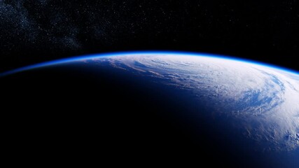 Wall Mural - view of the planet earth with large hurricane. high detailed and realistic 3d animation. 4k. uhd. 38