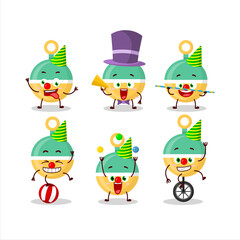 Sticker - Cartoon character of rattle with various circus shows