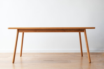 Canvas Print - Brown wooden table on wooden floor