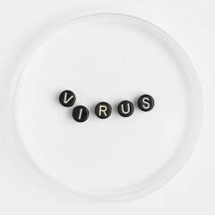 Canvas Print - Virus word beads lettering typography