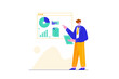 © rifkyns - People are analyzing data concept illustration. Auditing, financial consulting business, and planning. Can use for web banner, landing page, and hero image.