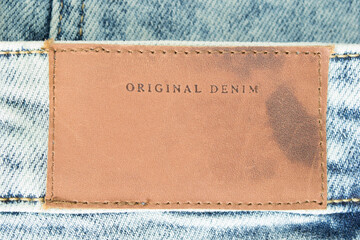 Canvas Print - Original denim clothing label