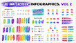 20 Watercolor Infographic templates. Brush strokes banners. Perfect for any purpose from Presentation or Web Elements to Print or Graphics.