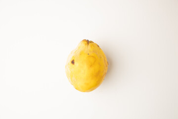 Wall Mural - quince fruit on white background