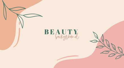 Wall Mural - abstract background in pastel colors. trendy organic minimal template. vector floral beauty backdrop