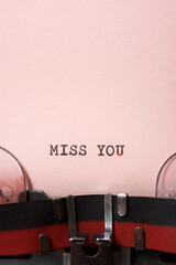 Wall Mural - Miss you phrase