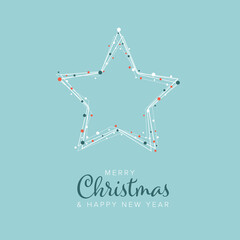 Wall Mural - minimalist christmas flyer/card template