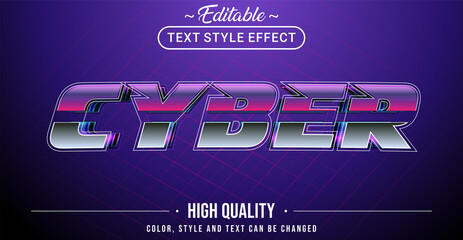 Cyber text effect - Editable text effect