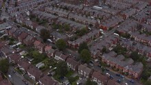 Drone Shot Panning Across Old Trafford Suburbs 04