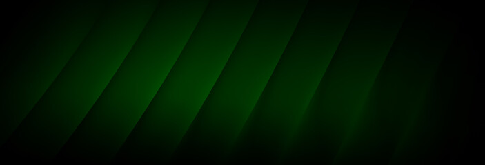 Fototapete - Dark green abstract background for wide banner