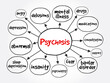 Psychosis mind map, health concept for presentations and reports