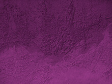 Purple Stone Background. Rough Cement Texture. Decorative Plaster On A Concrete Wall. Magenta Pink Abstract Background.