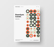 © kitka - Vertical corporate identity A4 report cover. Abstract geometric vector business presentation design layout. Amazing company front page illustration brochure template.