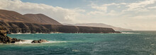 View Of Rugged Coastline Close To Ajuy, Fuerteventura, Canary Islands, Spain.