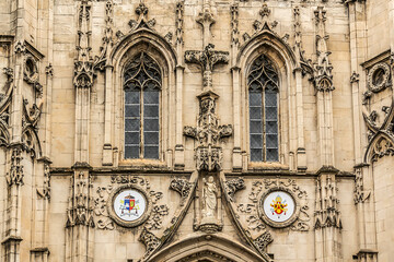 A church by name of Saint-Pierre existed here in VII century. Saint-Pierre with Gothic facade rebuilt in 1385. Avignon, France.