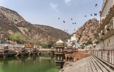 lake at the city palace in Alwar