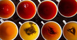 © Cavan Images - variations of tea strength at tea tasting in Sri Lanka